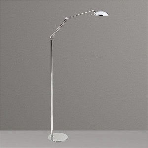 Coluna Luminária de Chão Articulada Alumínio Calha Pixar Bivolt 1,30m de Altura Juliy Golden Art G9 C680 Salas e Hall