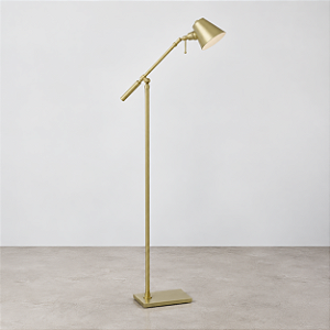 (Pintura) Coluna Luminária C786PI Dourada Articulada Alumínio Calha Bivolt 1,60m de Altura Zull Golden Art G9 Salas e Hall