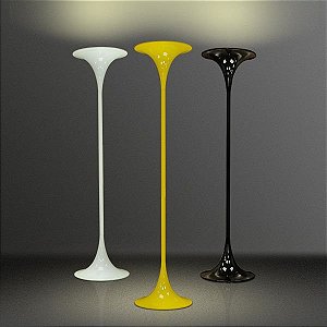 Coluna Luminária de Chão Colorida Alumínio Luz Indireta Bivolt 1,75m de Altura Mistt Golden Art E-27 C900A Salas e Hall