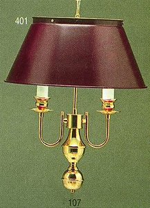 Pendente Inglês Vintage Dourado Cúpula Vinho 2 Lâmpadas Bivolt 40x58 Golden Art E-27 T005 Entradas e Salas