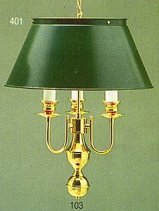 Pendente Inglês Vintage Curvo Dourado Cúpula Colorida 3 Lâmpadas 40x53 Golden Art E-27 T011 Salas e Hall