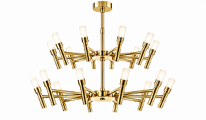 (Latão - Especiais) Lustre Golden Art Montana 16 Braços 2 Andares Ø80cm 16xG9 T1072-16LT