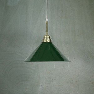 Pendente Bilhar Sinuca Cônico Alumínio Colorido Cabo PP Regulável Ø30x1,20 Golden Art E-27 T140-1 Salas e Hall