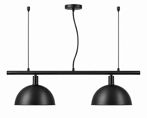 (Pintura) Lustre Bilhar Golden Art T143-2PI 1/2 Bola 2 Cúpulas 90cm 2xE27