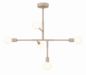 (Pintura) - Lustre Golden Art Five 83x56cm 5xE27 T1550PI