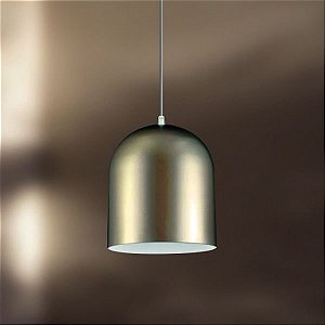 Pendente Alumínio Escovado Cabo Regulável 18x20 Golden Art E-27 T201-20 Cozinhas e Quartos