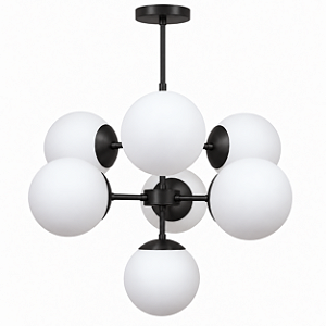 (Pintura) - Lustre Golden Art Balls 7 Bolas Ø20cm 2 Andares 7xE27 T2050-7PI