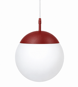 (Pintura) Pendente Bola Opalina Ø30cm Golden Art T755-30PI Vidro Leitoso Cabo Regulável E-27 Entradas e Salas