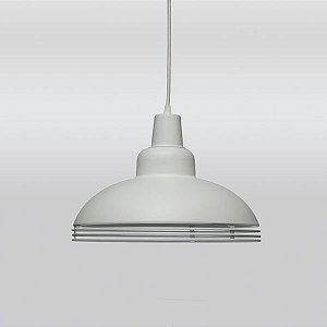 Pendente Alumínio Branco Redondo 3 Aros Decorativo 36x27 Romi Golden Art E-27 T766 Cozinhas e Quartos