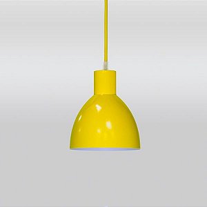 Pendente Alumínio Colorido Redondo Amarelo Decorativo Ø15 Seed Golden Art E-27 T893-1 Cozinhas e Quartos