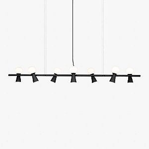 Pendente Golden Art Pivô 7 Lâmpadas Escolha a cor