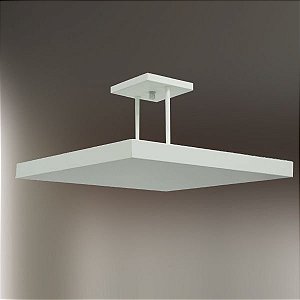 Plafon Sobrepor Quadrado Alumínio Branco 50x50 Golden Art Halógena T116-50 Lavabos e Varandas