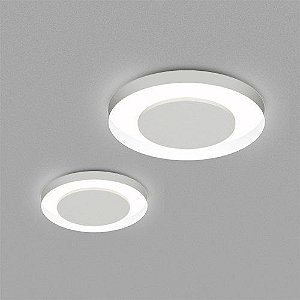 Plafon Sobrepor Redondo Alumínio Fosco Ø30cm Sanca Golden Art G9 T118-30 Salas e Quartos