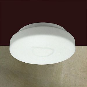 Plafon Redondo Branco Vidro Opalino Sobrepor Ø31 Monaco Golden Art E-27 T931 Quartos e Salas