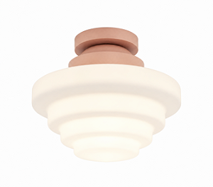 Plafon Ø23 Escada Golden Art E-27 T933-23P Redondo Branco Vidro Leitoso Sobrepor