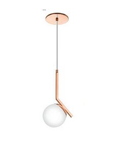 Pendente Esfera Vidro Vertical Alumínio Bronze 31x15cm Old Artisan 1x Lâmpada E27 Bivolt PD-5199 Salas e Corredores