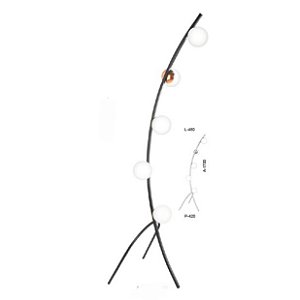 Pendente Old Artisan PD5336 Aluminio Pendurado Esfera Bola De Vidro Moderno Dourado Cores (7 - G9) C-1120XA-180XL-130