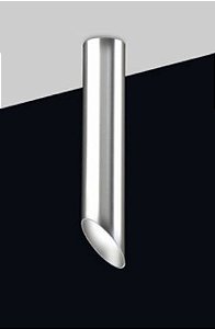 Plafon Tubo Cromado Redondo Decorativo Metal 30x6,4cm Old Artisan 1x GU10 Dicróica EMB-4994A Cozinhas e Balcões