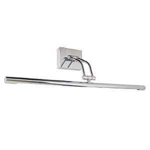 Arandela Para Espelho Quadro Interna Tubular Inox Cromada Calha Slim 60cm Golden Art Led P379-A-60 Banheiros e Salas