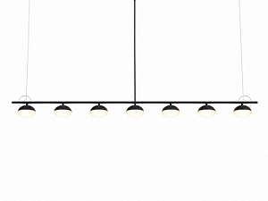 (Pintura) Pendente Golden Art Avelã 7 LEDs 3W 170x12x11cm T1800-7PI