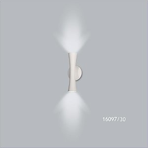 Arandela Corneta Peq Foco Duplo Metal 30x12cm Usina Design 2x GU10 Dicróica Bivolt 16097-30 Salas e Entradas