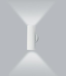 Arandela Ducto M Tubular Vertical Metal Branco 40x11cm Usina Design 2x Lâmpada E27 Bivolt 16257-40 Salas e Entradas