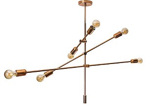 PENDENTE BLOSS Usina Design 16448/6 Moderno (Haste 67cm) x Ø1mX67X1m x 6 - E27 (filamento)