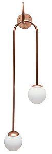ARANDELA PÊNDULO GLOBO Ø12 FOSCO 16495/70 Usina Design Moderno Tubular  26x92x28 cm 2- G9