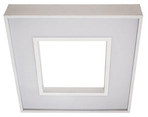 Plafon BELIZE Usina LED Frio Difusor EM ACRILICO Ilum. Direta e Indireta x 36x36cm x LED24,4W 4000K/BIVOLT