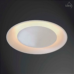 Plafon Redondo Embutido Acrílico Bivolt Ø61 Eclipse Usina Design G9 233/6 Quartos e Salas