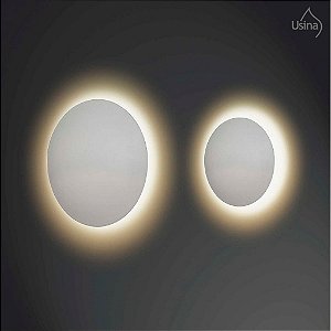 Arandela Interna Redonda Curva Branca Luz Indireta Ø40 Eclipse Usina Design G9 239/40 Banheiros e Corredores