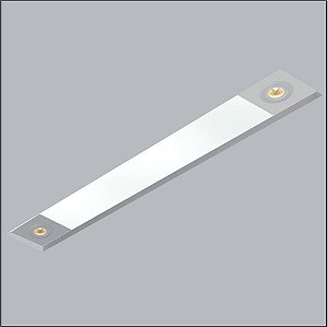 Plafon Now Frame Embutido Retangular Acrílico 12x84cm Usina Design 2 T8 Tubular/ 2 AR70 30094-79 Salas e Entradas