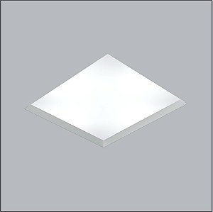 Plafon Now Frame Embutido Quadrado Acrílico Branco 36x36cm Usina Design 6x E27 Bivolt 30100-40 Corredores e Quartos