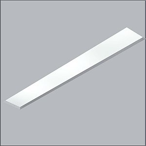 Plafon Now Frame Embutido Retangular Acrílico 12x125cm Usina Design 2x T8 Tubular Bivolt 30111-128F Quartos e Salas