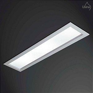 Plafon Embutido Retangular Luminária Bivolt 11x65 Magnum Usina Design T8 3610/65 Cozinhas e Salas