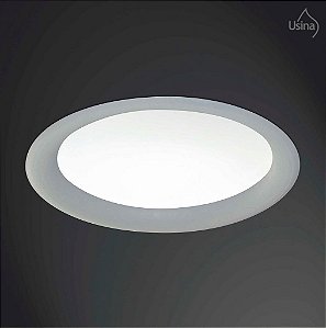 Plafon Embutido Redondo Acrílico Bivolt 32x32 Ruler Usina Design E-27 3700/32 Cozinhas e Salas