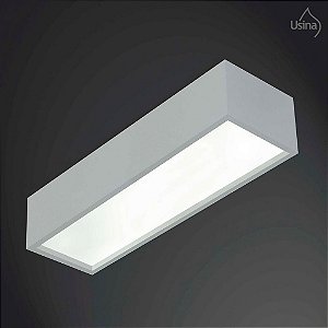 Plafon Retangular Alumínio Fosco Acrílico 1,25m Tropical Usina Design T8 4015/125f Salas e Quartos