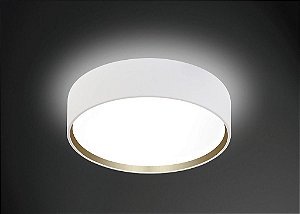 Plafon Sobrepor Acrílico Leitoso Redondo Ø55 Usina Design Onix E-27 4100/55 Quartos e Cozinhas