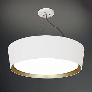 Pendente Redondo Acrílico Leitoso Aro Colorido 55cm Onix Usina Design E-27 4101/55 Entradas e Hall