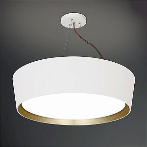 Pendente Redondo Acrílico Branco Cabo PP Ø65x14 Onix Usina Design E-27 4101/65 Entradas e Hall