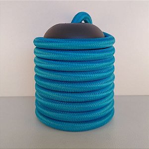 Cabo Eletrico PP Tecido Azul Claro Turquesa  para Luminárias Decorativo p/ Aumentar Tamanho  2x 0,50mm 300v (10 metros)