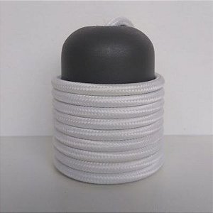 Cabo Eletrico PP Tecido Branco para Luminárias Decorativo p/ Aumentar Tamanho  2x 0,13mm 300v  (ROLO 100 metros)