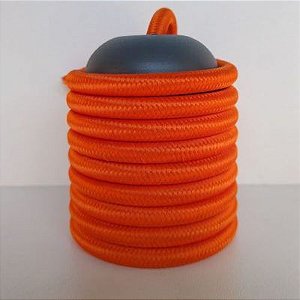 Cabo Eletrico PP Tecido Laranja  para Luminárias Decorativo p/ Aumentar Tamanho  2x 0,50mm 300v (10 metros)