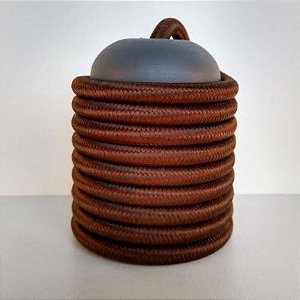 Cabo Eletrico PP Tecido Marrom  para Luminárias Decorativo p/ Aumentar Tamanho  2x 0,50mm 300v (10 metros)