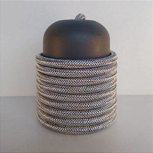 Cabo Eletrico PP Tecido Prata  para Luminárias Decorativo p/ Aumentar Tamanho  2x 0,13mm 300v (ROLO 100 metros)