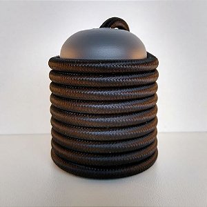 Cabo Eletrico PP Tecido Preto para Luminárias Decorativo p/ Aumentar Tamanho  2x 0,50mm 300v (10 metros)