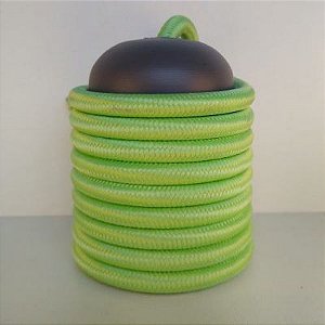 Cabo Eletrico PP Tecido Verde Claro  para Luminárias Decorativo p/ Aumentar Tamanho  2x 0,50mm 300v (10 metros)