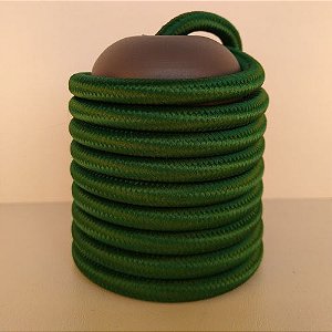 Cabo Eletrico PP Tecido Verde Escuro  para Luminárias Decorativo p/ Aumentar Tamanho  2x 0,50mm 300v (ROLO 100 metros)