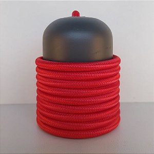 Cabo Eletrico PP Tecido Vermelho  para Luminárias Decorativo p/ Aumentar Tamanho  2x 0,13mm 300v (10 metros)