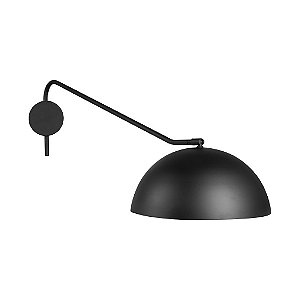 Arandela Dueluci 740 SFERA Alumínio Braço articulado Industrial Cupula Metal Redonda Vintage 1x E27 L31 x P85 x A33 - Cúpula Ø31 x A14cm ( Interruptor na canopla )
